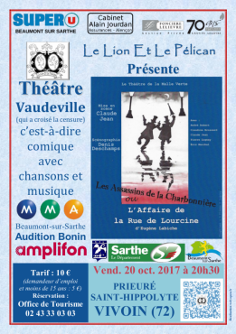L’Affaire de la Rue de Lourcine Alpes mancelles activités présente : L’Affaire de la Rue de Lourcine le 2017-10-20 20:30:00 - 2017-10-20 21:40:00
